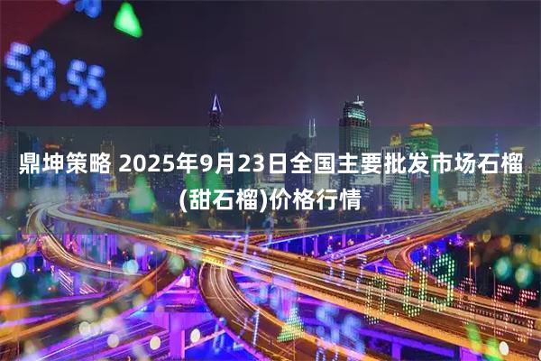 鼎坤策略 2025年9月23日全国主要批发市场石榴(甜石榴)价格行情